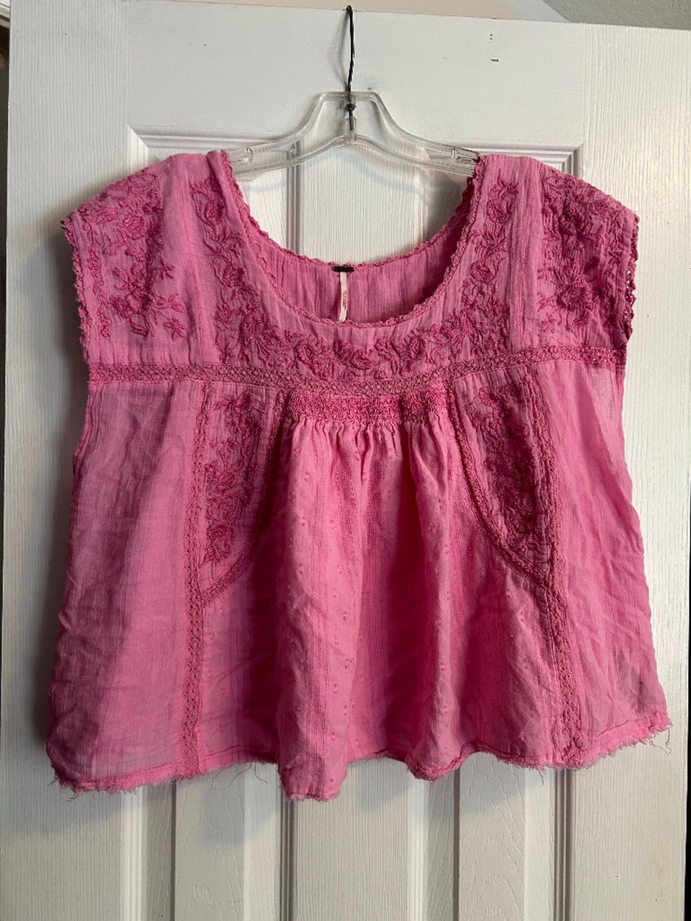 Free people pink cropped top